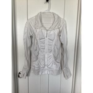 Lululemon athleisure Dance studio jacket white‎ size 6 women's